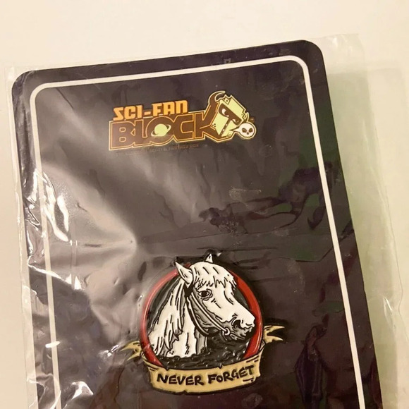 Sci Fan Block The Never Ending Story Artax Enamel Pin Double Backing - Picture 5 of 9